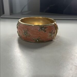 Starfish Embellished Gold and Peach Bracelet
